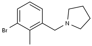 1-[(3-Bromo-2-methylphenyl)methyl]pyrrolidine 结构式