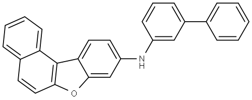 N-[1,1′-联苯]-3-基苯并[B]萘并[1,2-D]呋喃-9-胺 结构式