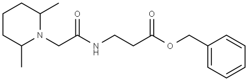 benzyl 3-(2-(2,6-dimethylpiperidin-1-yl)acetamido)propanoate 结构式