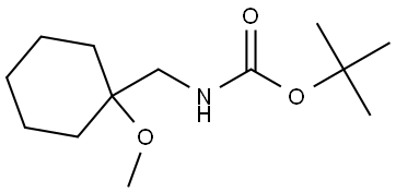 tert-butyl ((1-methoxycyclohexyl)methyl)carbamate 结构式