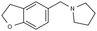 1-[(2,3-Dihydro-5-benzofuranyl)methyl]pyrrolidine 结构式