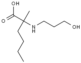 2-((3-羟基丙基)氨基)-2-甲基己酸 结构式