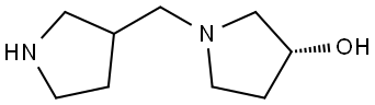 (3R)-1-(pyrrolidin-3-ylmethyl)pyrrolidin-3-ol 结构式