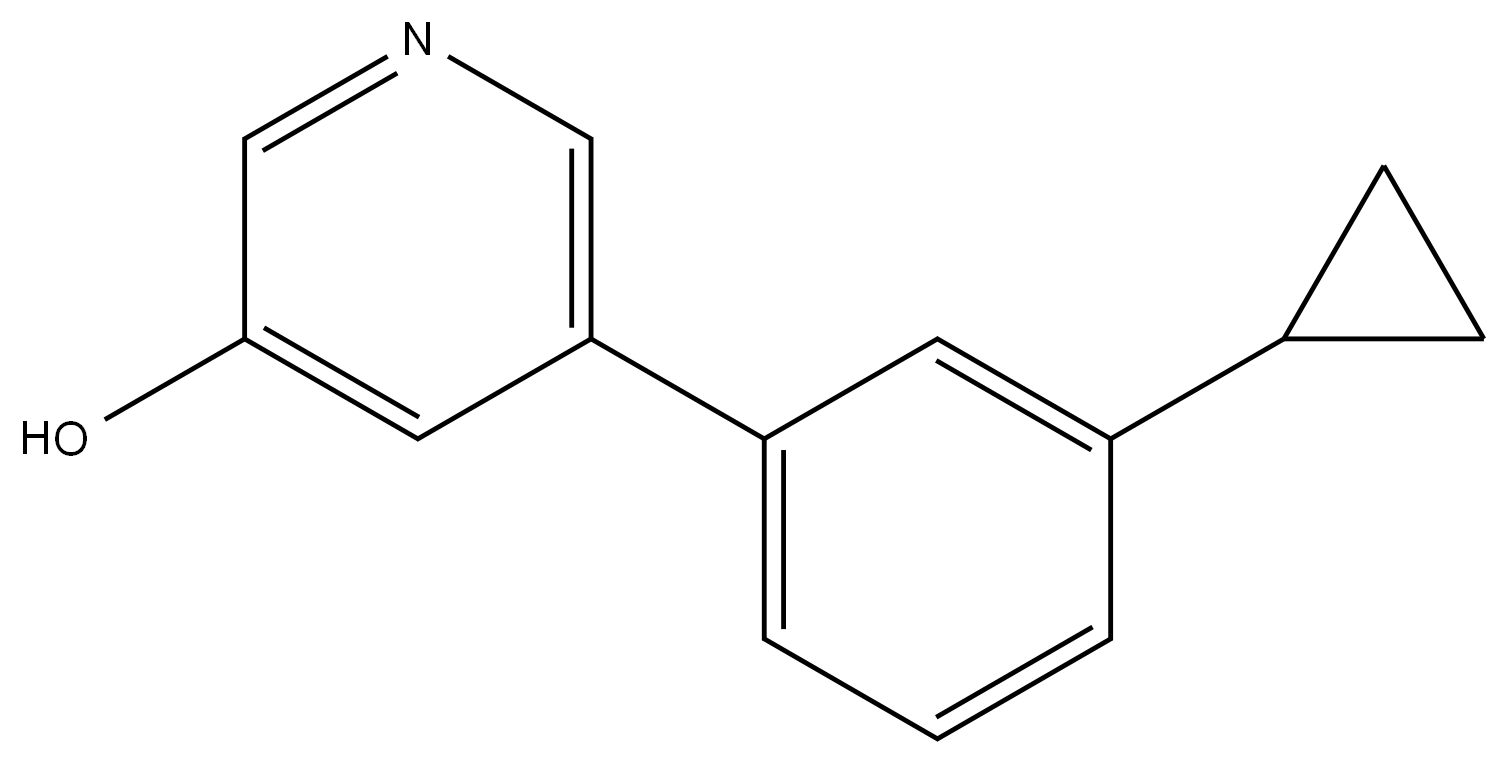 5-(3-Cyclopropylphenyl)-3-pyridinol 结构式