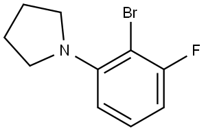 1-(2-bromo-3-fluorophenyl)pyrrolidine 结构式