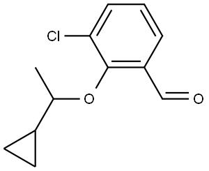 3-Chloro-2-(1-cyclopropylethoxy)benzaldehyde 结构式