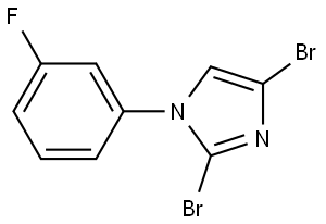 2,4-dibromo-1-(3-fluorophenyl)-1H-imidazole 结构式