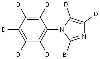 2-bromo-1-(phenyl-d5)-1H-imidazole-4,5-d2 结构式