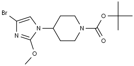 tert-butyl 4-(4-bromo-2-methoxy-1H-imidazol-1-yl)piperidine-1-carboxylate 结构式