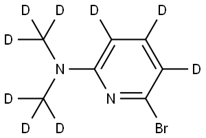 6-bromo-N,N-bis(methyl-d3)pyridin-2-amine-3,4,5-d3 结构式