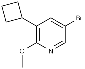 5-Bromo-3-cyclobutyl-2-methoxypyridine 结构式