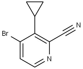 4-bromo-3-cyclopropylpicolinonitrile 结构式