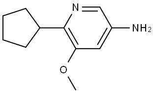 6-cyclopentyl-5-methoxypyridin-3-amine 结构式