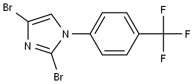 2,4-dibromo-1-(4-(trifluoromethyl)phenyl)-1H-imidazole 结构式