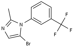 5-bromo-2-methyl-1-(3-(trifluoromethyl)phenyl)-1H-imidazole 结构式