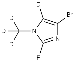 4-bromo-2-fluoro-1-(methyl-d3)-1H-imidazole-5-d 结构式