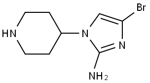 4-bromo-1-(piperidin-4-yl)-1H-imidazol-2-amine 结构式