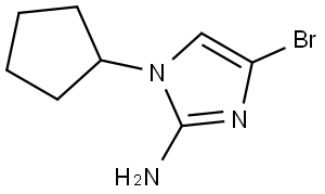 4-bromo-1-cyclopentyl-1H-imidazol-2-amine 结构式