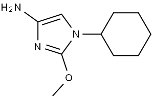 1-cyclohexyl-2-methoxy-1H-imidazol-4-amine 结构式