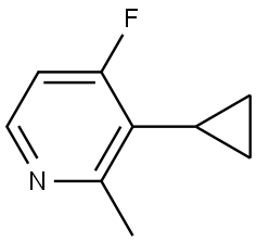 3-cyclopropyl-4-fluoro-2-methylpyridine 结构式