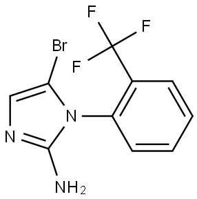 5-bromo-1-(2-(trifluoromethyl)phenyl)-1H-imidazol-2-amine 结构式