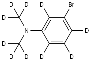 3-bromo-N,N-bis(methyl-d3)aniline-2,4,5,6-d4 结构式
