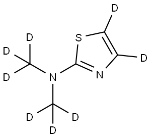 N,N-bis(methyl-d3)thiazol-2-amine-d2 结构式