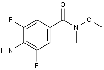 4-Amino-3,5-difluoro-N-methoxy-N-methylbenzamide 结构式