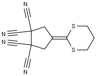 1,1,2,2-Cyclopentanetetracarbonitrile, 4-(1,3-dithian-2-ylidene)- 结构式