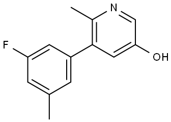 5-(3-Fluoro-5-methylphenyl)-6-methyl-3-pyridinol 结构式