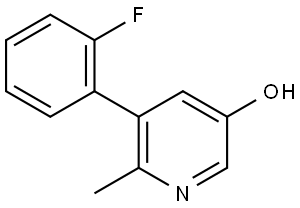 5-(2-Fluorophenyl)-6-methyl-3-pyridinol 结构式