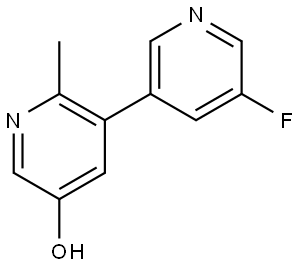 5'-Fluoro-2-methyl[3,3'-bipyridin]-5-ol 结构式