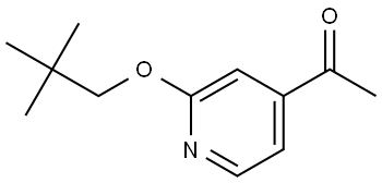 1-[2-(2,2-Dimethylpropoxy)-4-pyridinyl]ethanone 结构式