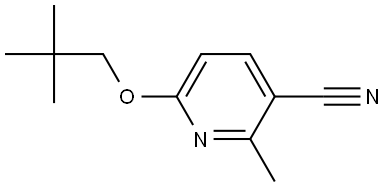 6-(2,2-Dimethylpropoxy)-2-methyl-3-pyridinecarbonitrile 结构式