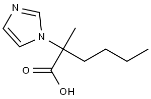 2-(1H-咪唑-1-基)-2-甲基己酸 结构式