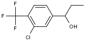 1-(3-chloro-4-(trifluoromethyl)phenyl)propan-1-ol 结构式