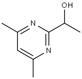 1-(4,6-dimethylpyrimidin-2-yl)ethan-1-ol 结构式