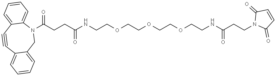 二苯并环辛炔-三聚乙二醇-马来酰亚胺 结构式