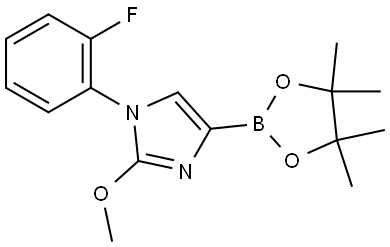 1-(2-fluorophenyl)-2-methoxy-4-(4,4,5,5-tetramethyl-1,3,2-dioxaborolan-2-yl)-1H-imidazole 结构式