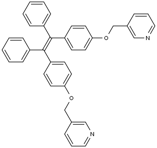 (Z)-1,2-二苯基-1,2-双(4-(吡啶-3-基甲氧基)苯基)乙烯 结构式