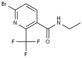 6-Bromo-N-ethyl-2-(trifluoromethyl)-3-pyridinecarboxamide 结构式