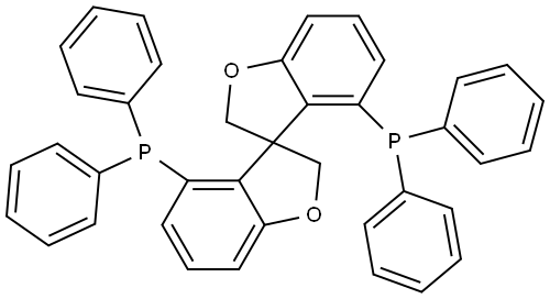 1,1'-(3R)-3,3'(2H,2'H)-螺二[苯并呋喃]-4,4'-二基双[1,1-二苯基膦] 结构式