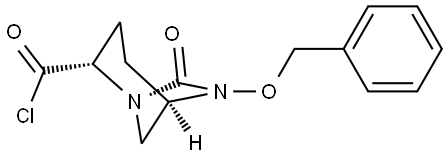 1,6-Diazabicyclo[3.2.1]octane-2-carbonyl chloride, 7-oxo-6-(phenylmethoxy)-, (1R,2S,5R)- 结构式