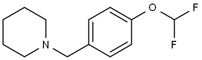 1-[[4-(Difluoromethoxy)phenyl]methyl]piperidine 结构式