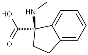 (R)-1-(methylamino)-2,3-dihydro-1H-indene-1-carboxylic acid 结构式