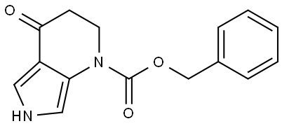 benzyl 4-oxo-2,3,4,6-tetrahydro-1H-pyrrolo[3,4-b]pyridine-1-carboxylate 结构式