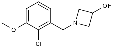 1-[(2-氯-3-甲氧基苯基)甲基]-3-氮杂环丁醇 结构式