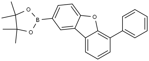 Dibenzofuran, 6-phenyl-2-(4,4,5,5-tetramethyl-1,3,2-dioxaborolan-2-yl)- 结构式