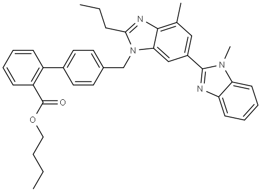 Telmisartan n-Butyl Ester 结构式