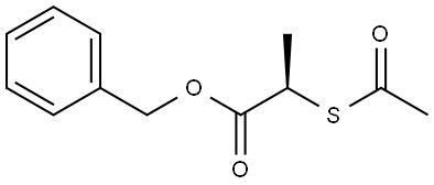 (R)-苄基 2-(乙酰基硫基)丙酸酯 结构式